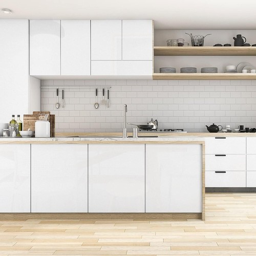 White gloss self adhesive - white,