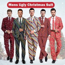 Mens Ugly Christmas Suit Funny