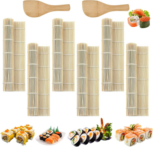 8pcs sushi mat bamboo - mat,