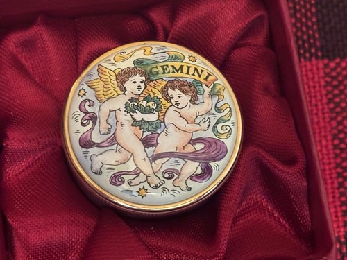 Staffordshire enamel trinket - staffordshire,