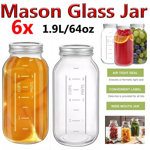 Pcs mason glass storage jar - 6,