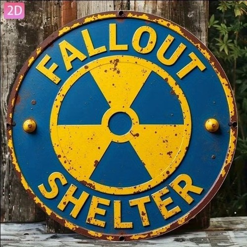 Vintage fallout shelter metal - vintage,