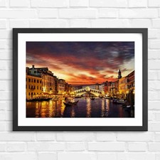 Venice rialto bridge - venice, sunset