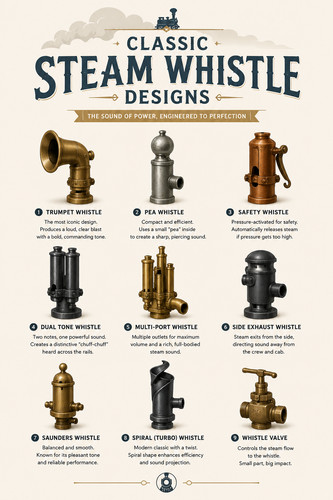 Classic steam whistle designs - steam,