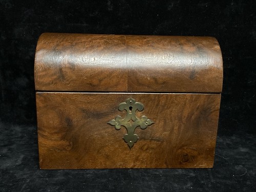 Antique wood tea caddy - wood, box