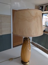 Mid century glass and brass table lamp (Murano)