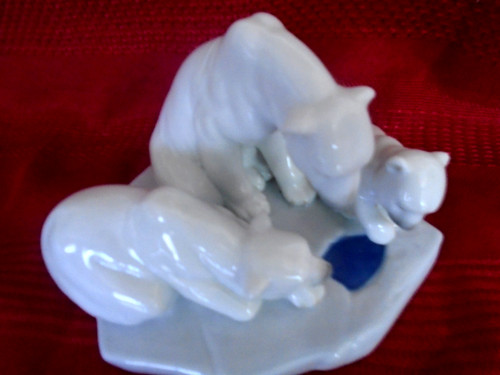 Lladro artic polar bear family - artic,