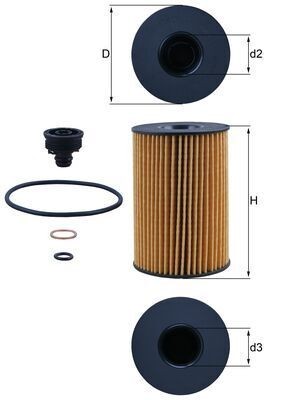 Oil filter 353 knecht - filter, ox