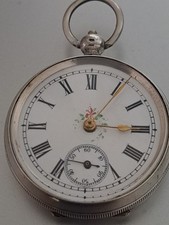 Antique .800 Silver Key-Wind Pocket Watch – Roman Dial, Working, Swiss Made,...