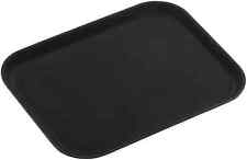 Black Plastic Large 35 x 25cm Fast Food Tray Drinks Snack TV Serving Dinner Lap