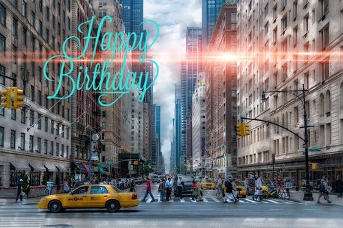 Happy birthday new york - york, street