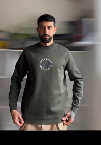 Fred perry men green crew - fred,