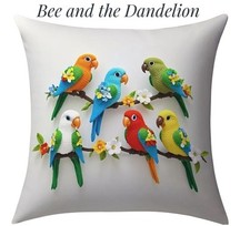 Parrot Love Birds Fun Novelty Cushion Cover 45cms x 45cms