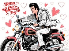 Elvis Motorbike Valentine's