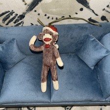 Sock Monkey Resin Christmas