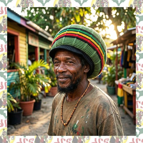 Knitted rasta hat tam drs - knitted,