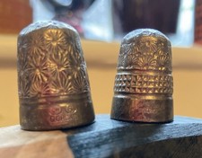 Pair Of Silver /Steel Thimbles