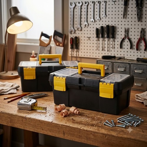 Plastic diy toolbox - 2x, compact