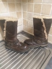 Caterpillar Women's Brown Steel Toe Boots UK Size 5