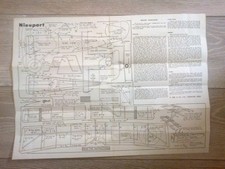 KEILKRAFT NIEUPORT WW1 FIGHTER RUBBER POWERED SCALE MODEL PLAN & INSTRUCTIONS