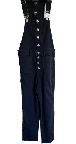 Express black denim overalls - express,