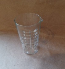 Vintage Glass Measuring Beaker fluid ounces and drams