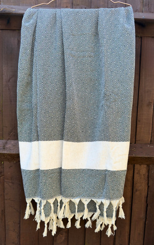 Turkish peshtemal towel navy - turkish,
