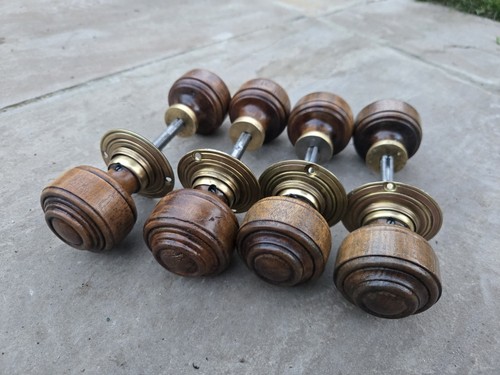 Original antique oak doorknobs - antique,