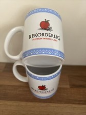 Rekorderlig Premium Winter Cider Ceramic Mug Genuine X2 NEW