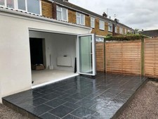 Quality Aluminium Bi fold Doors inc Glass 3 panels White.