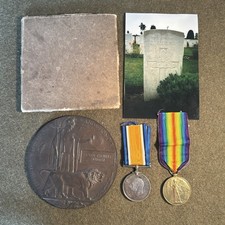 Pair & Plaque-102931 Gnr J Thomas Hunter 37th Seige Bty Royal Garrison Artillery