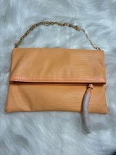 BETH JORDAN - RECTANGULAR CLUTCH BAG - ORANGE