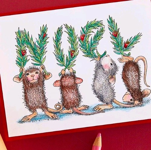 Christmas clear stamps mouse - stamps,