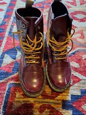 Dr Martens 1460 Vegan Oxford Rub Off Vegan Cherry Red Size Uk 5 Eur 38 Boots