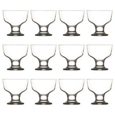 12x LAV 285ml Destina Glass Ice Cream Bowls Fruit Sundae Dessert Dishes Set