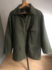 Swanndri Wool Full Zip Olive Coat - Size XL/Pit to pit around 28 inch