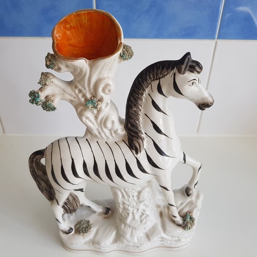 Antique staffordshire zebra - antique,