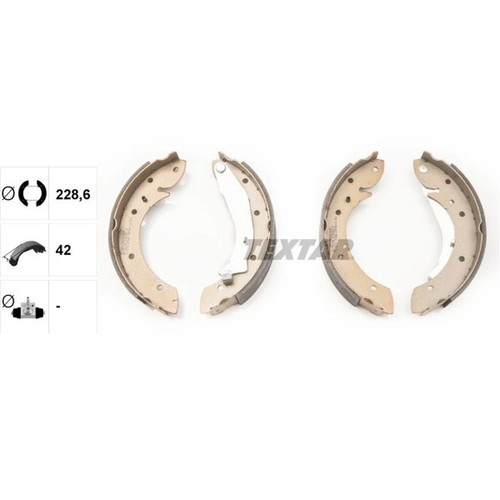 Textar brake shoe set axle - axle, kit