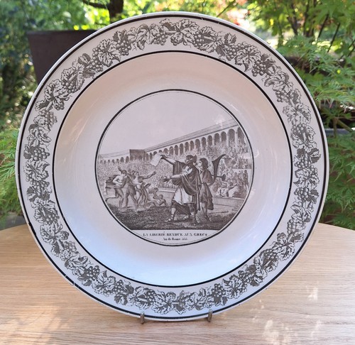 C1820 creil creamware - plate,