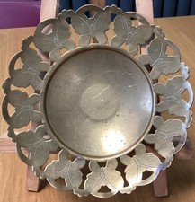 Vintage Brass Butterfly Design Trinket / Coin  Pedestal Dish