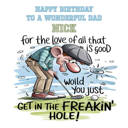 Personalised birthday card dad - personalised,