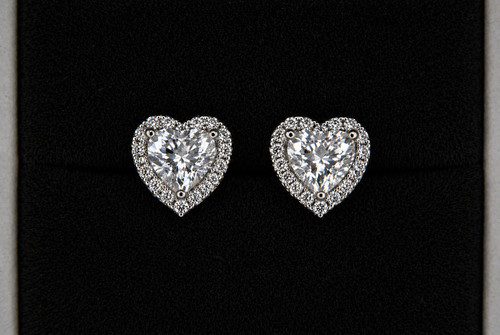Round cut real moissanite halo - real,