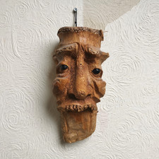 Vintage wooden mask decorative - mask,