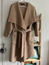 Handmade Zara camel coat belted waterfall style size S