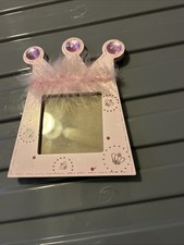 Princess Pink Jewelled Photo Frame - Glue Residue From Sticker As Seen In Photos