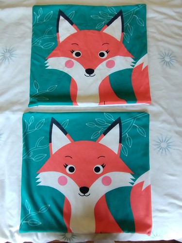 Fox cushion covers pair soft - cushion,