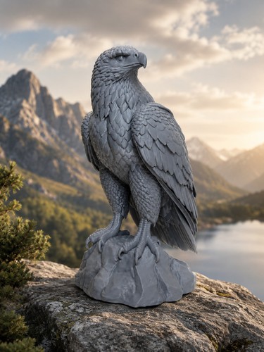Majestic eagle statue - majestic,