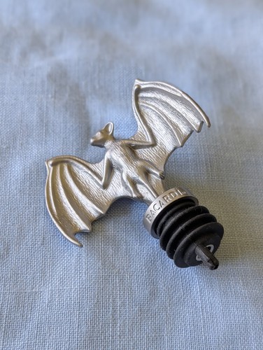 Pewter bacardi bat logo - bacardi,