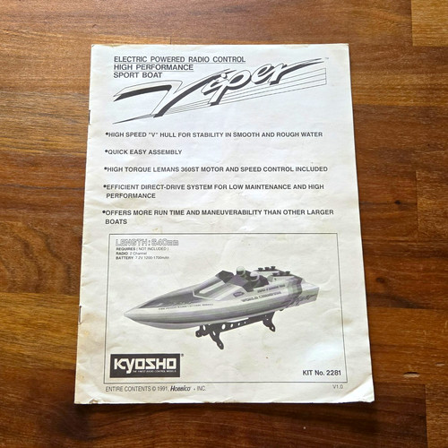 Kyosho viper vintage boats - kyosho, rc