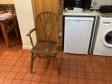 Windsor Wheel Back Spindle Carver  Chair 